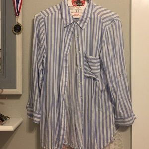 Blue and white shirt